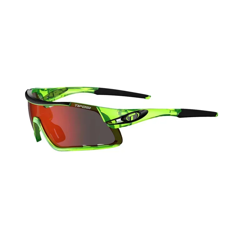 Tifosi Davos Interchangeable Clarion Red Lens Sunglass in Green